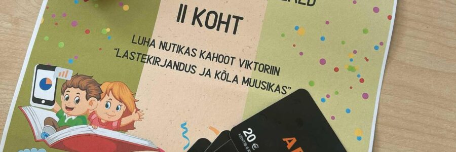 Luha Lasteaia nutikas Kahoot viktoriin “Eesti lastekirjandus ja kõla muusikas”  – Kratide rühm saavutas tubli II koha 🥈