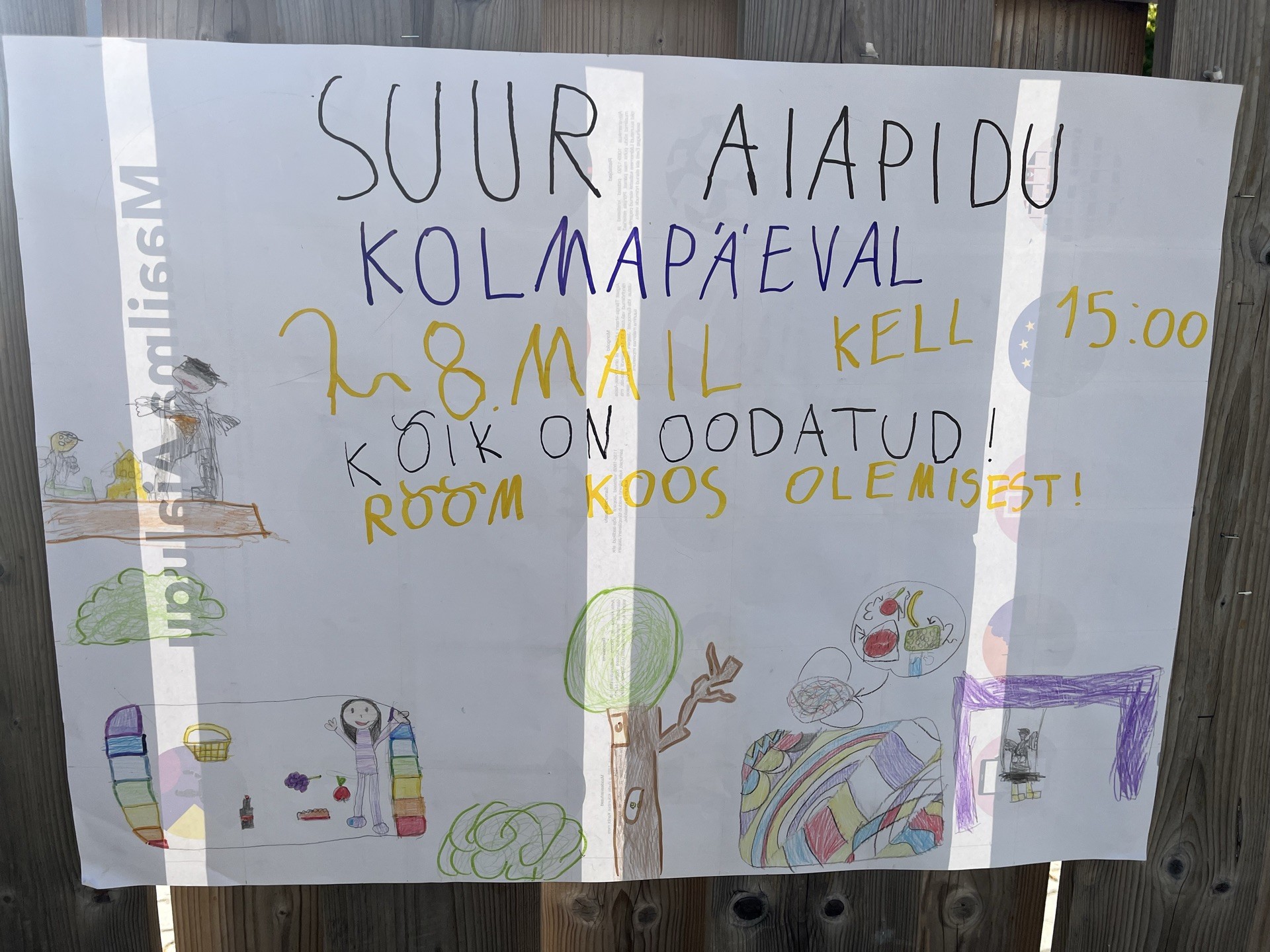 VÄGA, VÄGA OLULINE KOGUKONNA SÜNDMUS ON TULEMAS 28.mail – traditsiooniline AIAPIDU – kuhu on oodatud kõik meie tänased pered, tänased ja endised kolleegid, vili